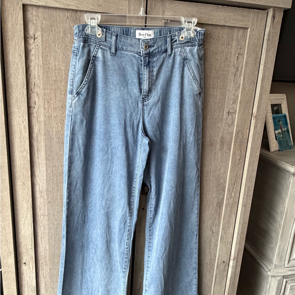 BEVY FLOG Light Blue Wide-Leg High-Rise Jeans